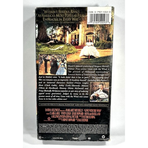 Gone with the Wind Vintage 1999 VHS New Factory Sealed - Picture 2 of 6